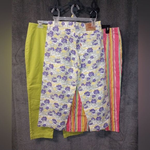 Bundle of 3 Colorful Cropped Pants Size 8 EUC - Picture 2 of 12